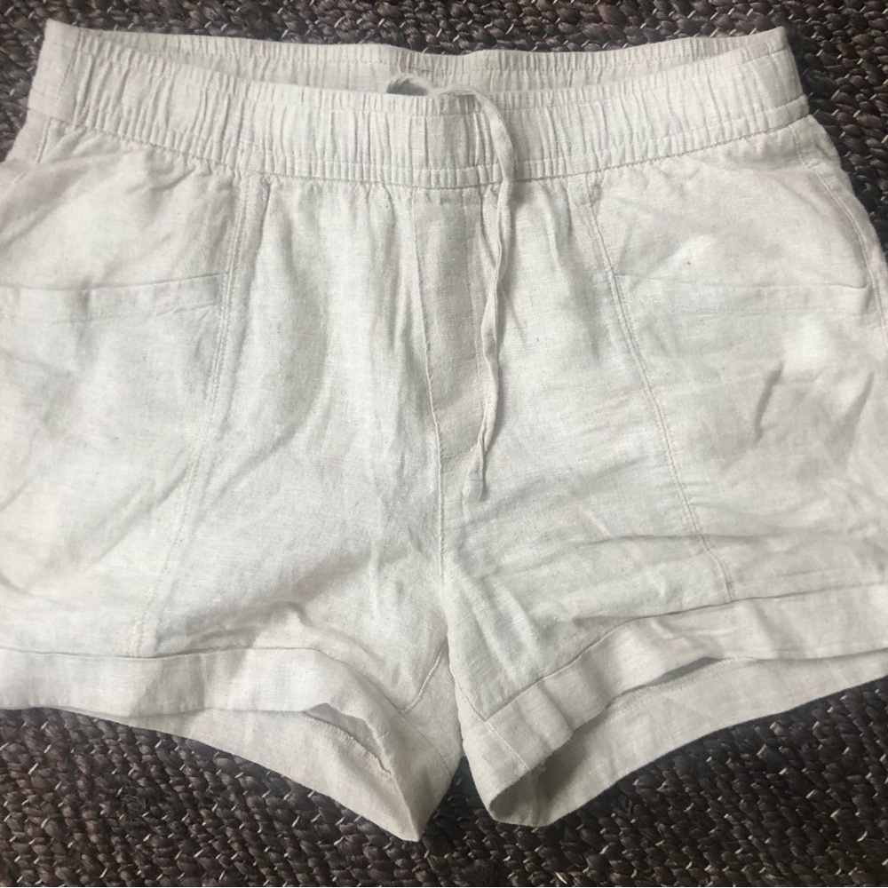 Old Navy Linen Blend Pull-On Shorts Light Gray